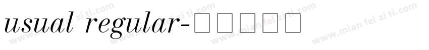usual regular字体转换